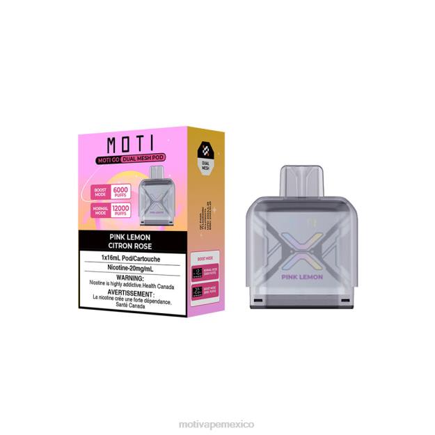 MOTI Go Pro vaina desechable limon rosa V02Z87 MOTI Vape Review