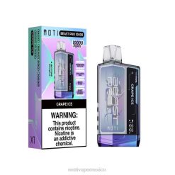 MOTI Beast Pro vaporizador desechable (5%, 10000 inhalaciones) hielo de uva V02Z45 MOTI Piin Precio México