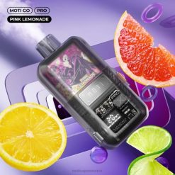 MOTI Go Pro vaporizador desechable (5%, 12000 inhalaciones) limonada rosa V02Z18 MOTI Vape Desechable