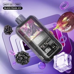 MOTI Go Pro vaporizador desechable (5%, 12000 inhalaciones) perla negra helada V02Z12 MOTI Vape Mexico City